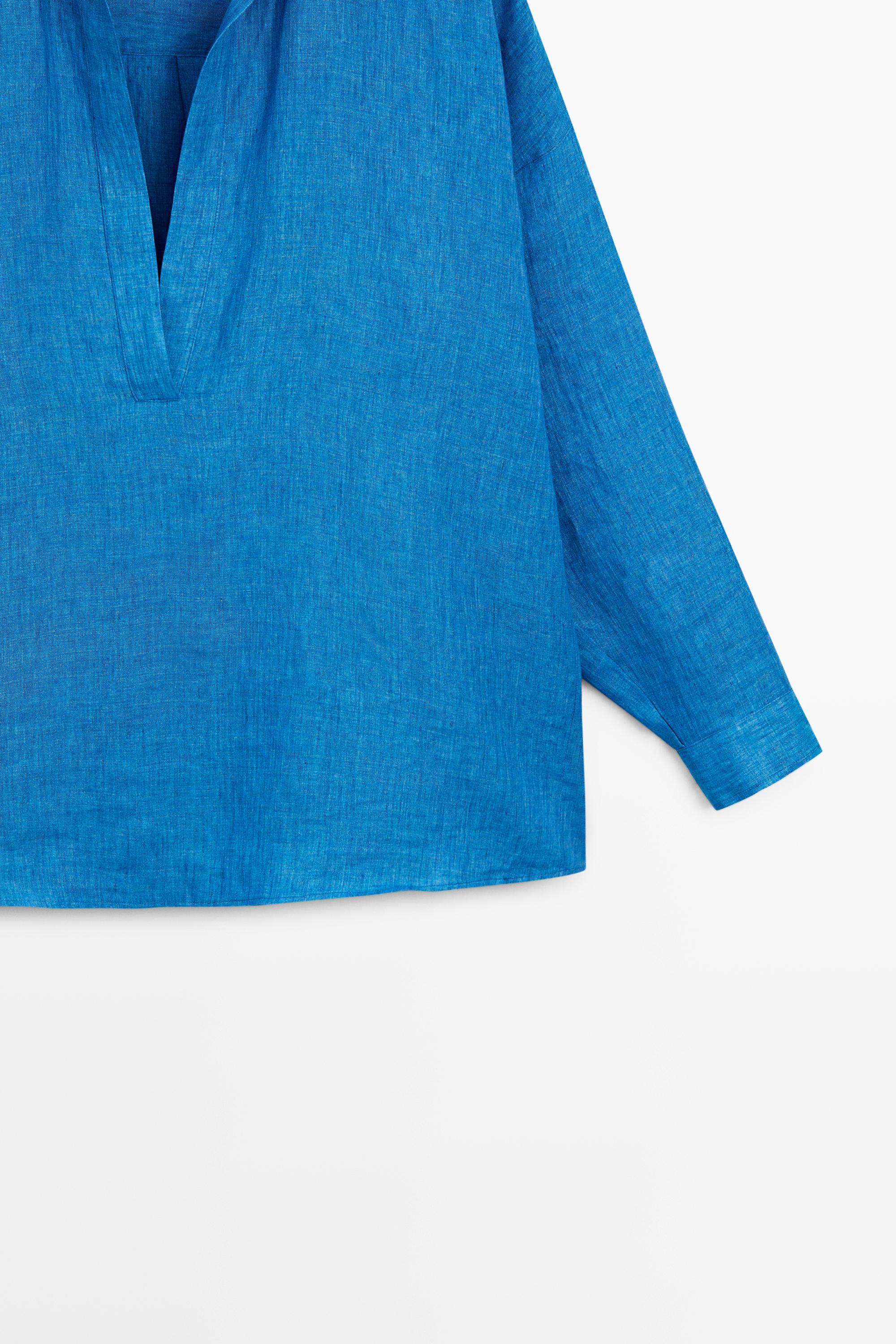 100% linen flowing blouse